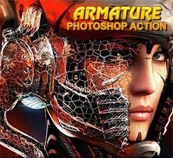 极品PS动作－铁甲电枢：Armature Photoshop Action